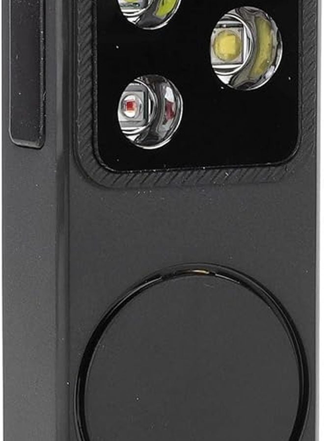 USB Rechargeable Emergency Keychain Light with Siren Alarm for Women Safety Black - Image 4